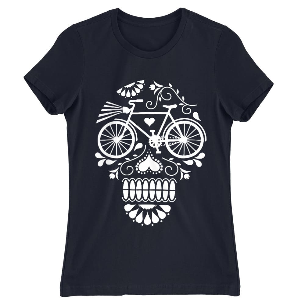Bicycle Skull Női Póló