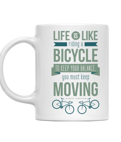 Life is Like Ride a Bicycle Szabadidő Bögre - Szabadidő