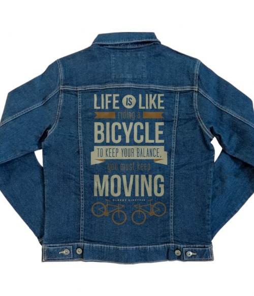 Life is Like Ride a Bicycle Biciklis Kabát - Szabadidő