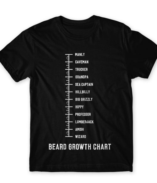 Beard Growth Chart Stílus Póló - Szakállas