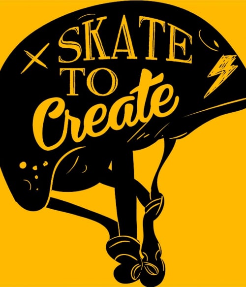 Skate to Create Gördeszkás Pólók, Pulóverek, Bögrék - Szabadidő