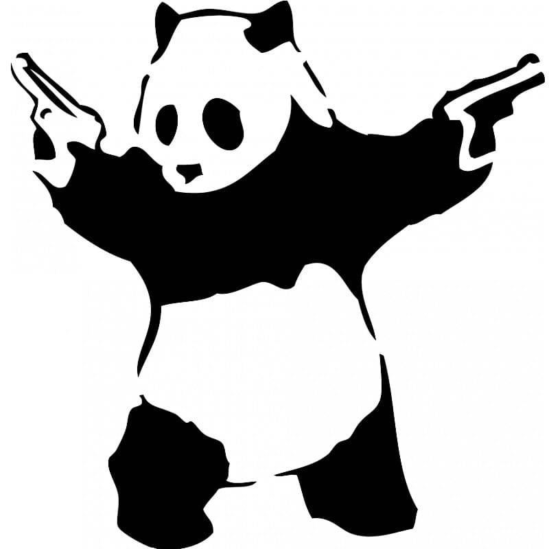 Panda with guns