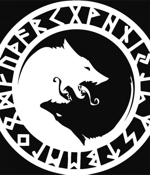 Viking wolf logo Kultúra Pólók, Pulóverek, Bögrék - Viking