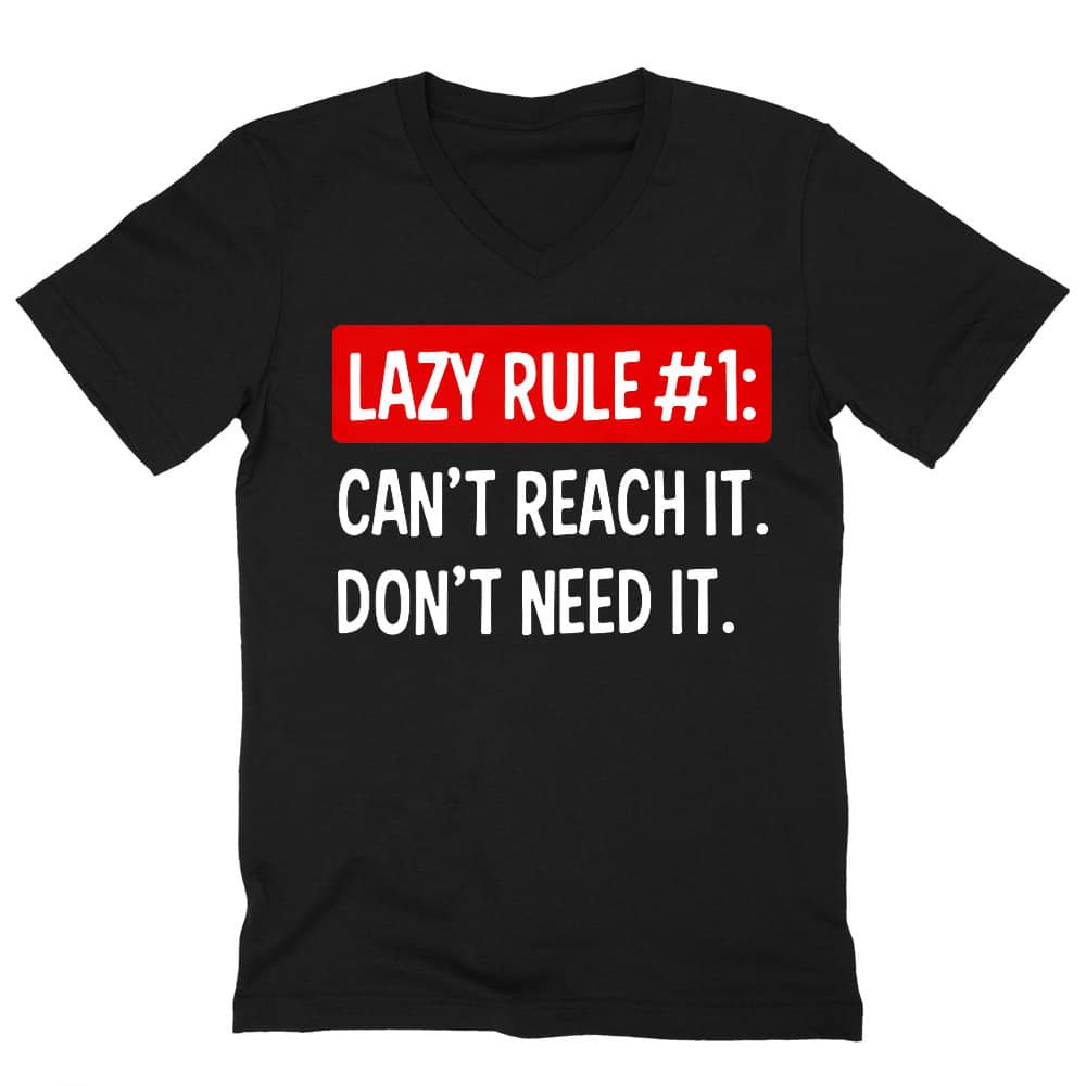 Lazy rule #1 Férfi V-nyakú Póló