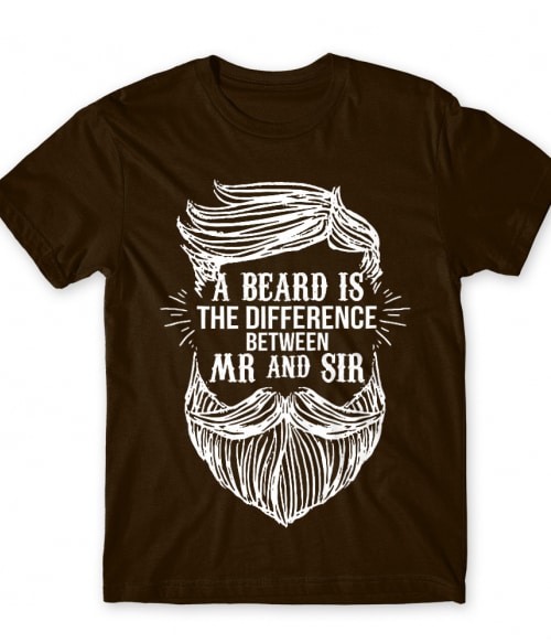 The beard is the difference Stílus Férfi Póló - Szakállas