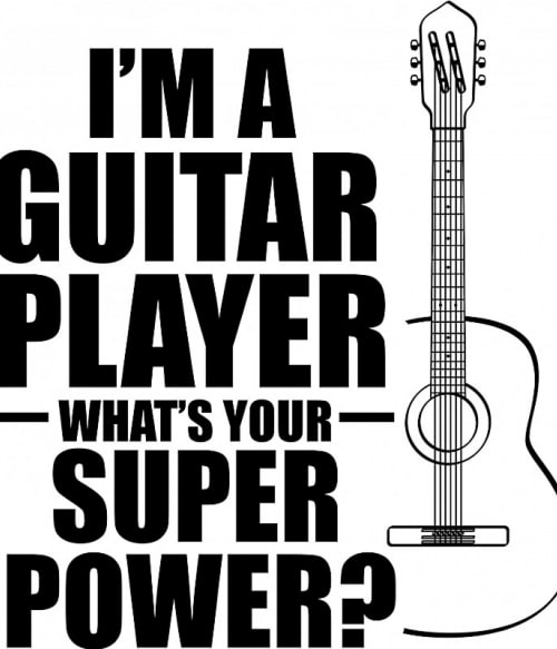Guitar superpower Hangszerek Pólók, Pulóverek, Bögrék - Zene