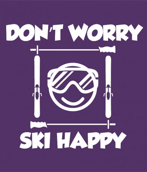 Don't Worry Ski Happy Síelés Pólók, Pulóverek, Bögrék - Télisport