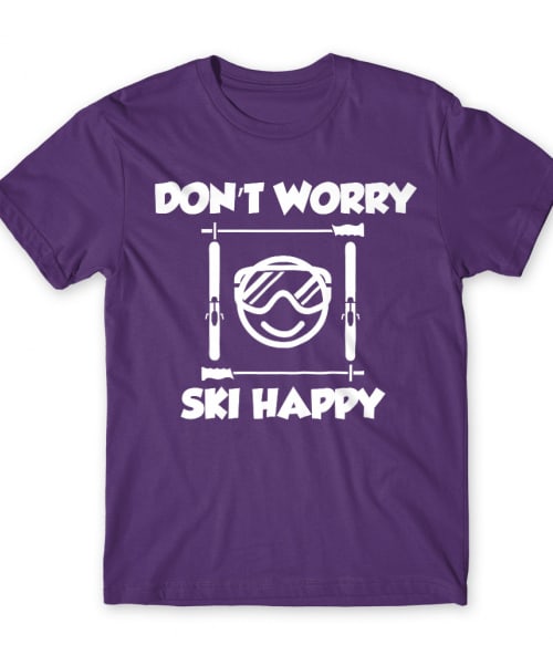 Don't Worry Ski Happy Síelés Póló - Télisport