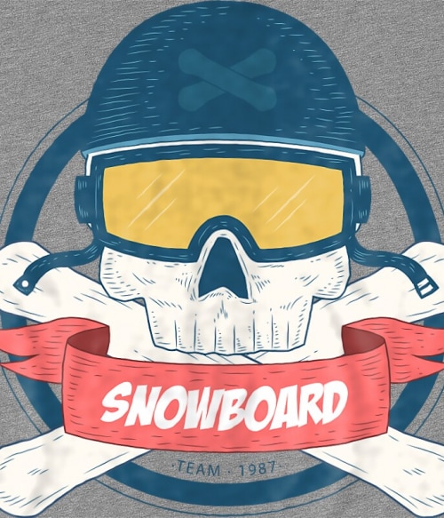 Snowboard Skull Síelés Pólók, Pulóverek, Bögrék - Télisport