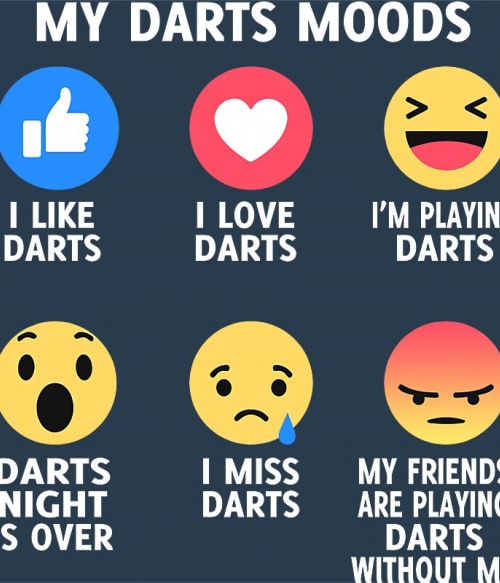 My Darts Moods Darts Darts Darts Pólók, Pulóverek, Bögrék - Szabadidő