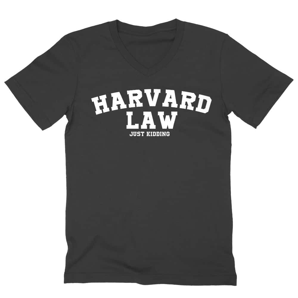 Harvard law Férfi V-nyakú Póló