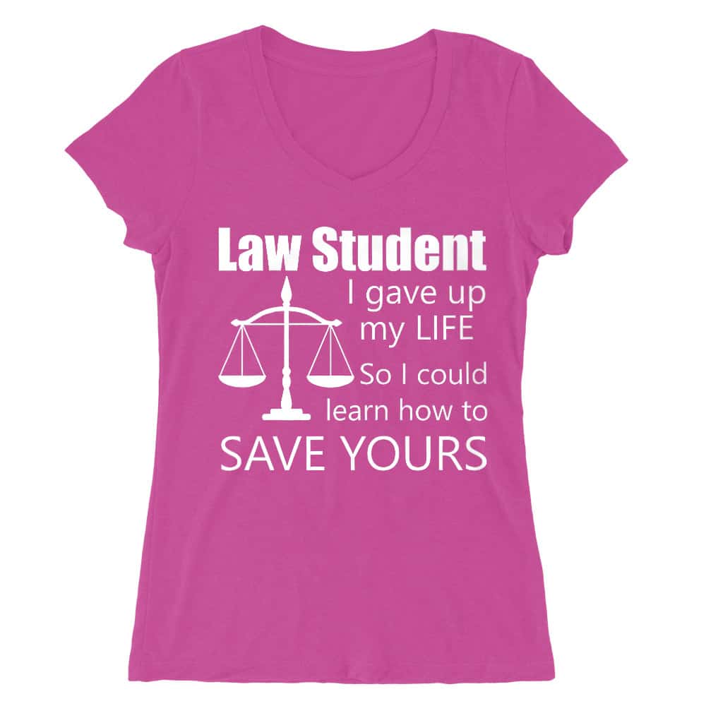 Law student Női V-nyakú Póló