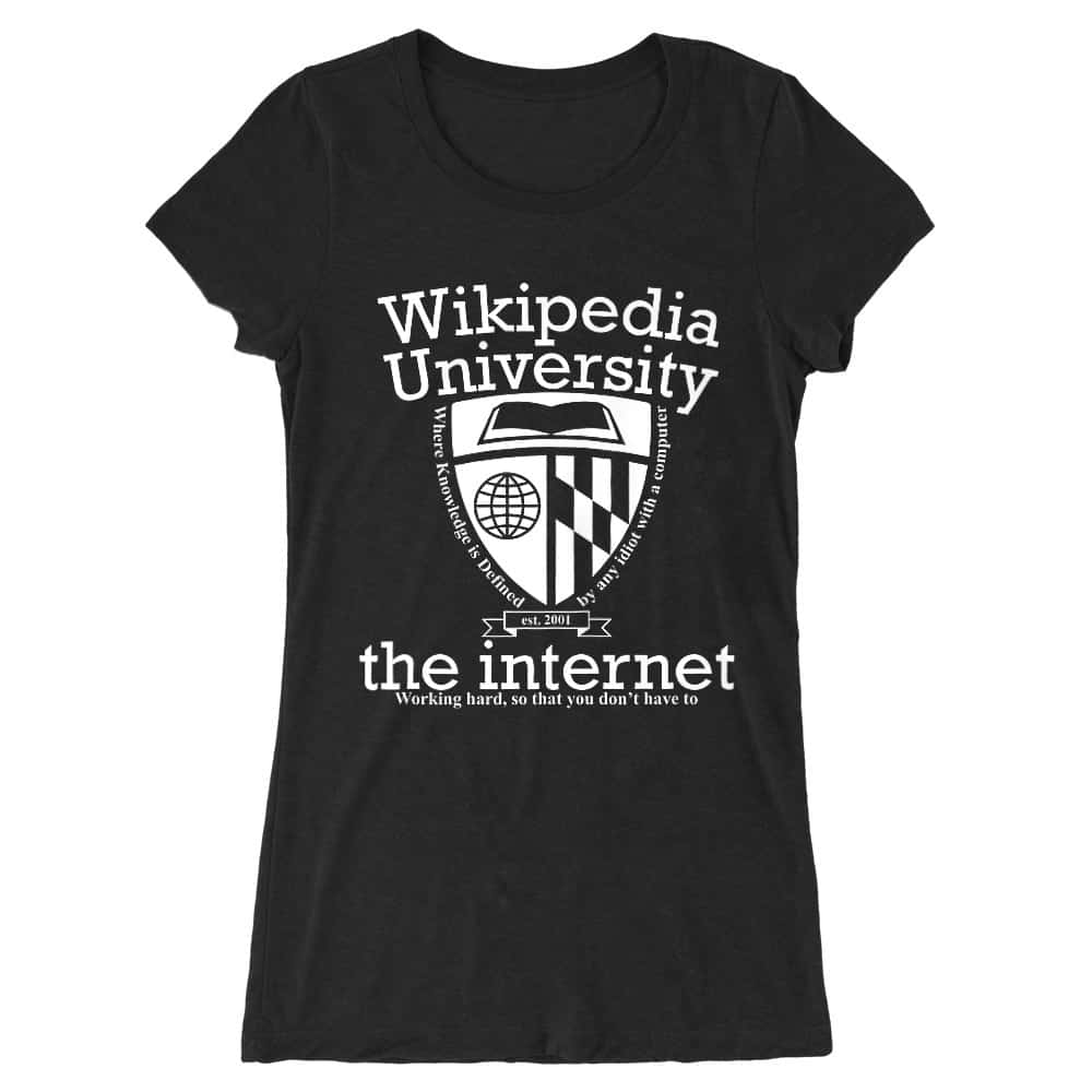 Wikipedia University Női Hosszított Póló