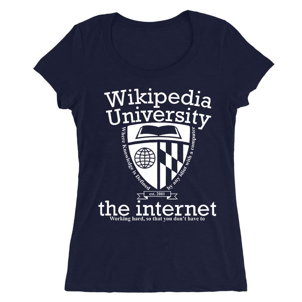 Wikipedia University Női O-nyakú Póló