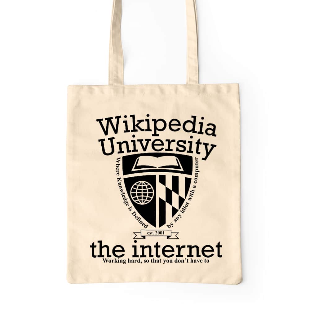 Wikipedia University Prémium Vászontáska