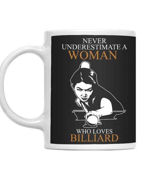 Woman who love plays billiard Billiárdos Bögre - Szabadidő