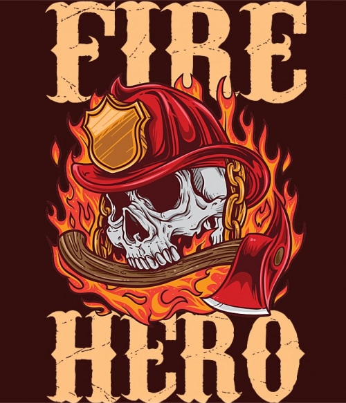 Fire hero Állami Szervek Pólók, Pulóverek, Bögrék - Tűzoltó