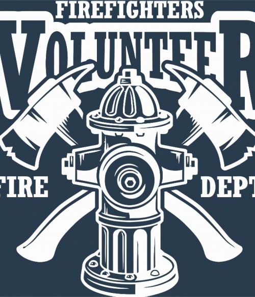 Firefighters volunteer Állami Szervek Pólók, Pulóverek, Bögrék - Tűzoltó