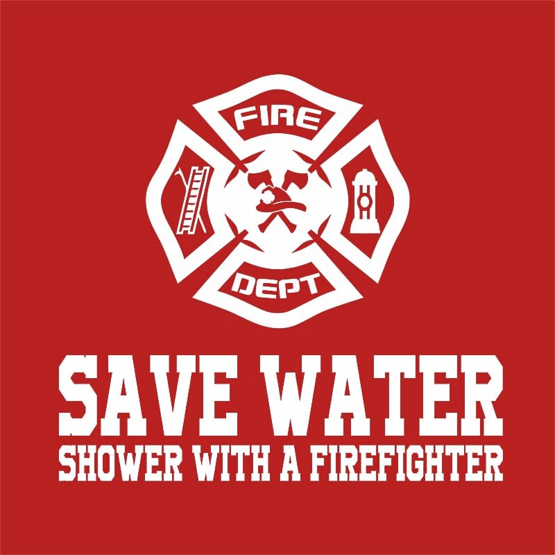 Shower with a firefighter