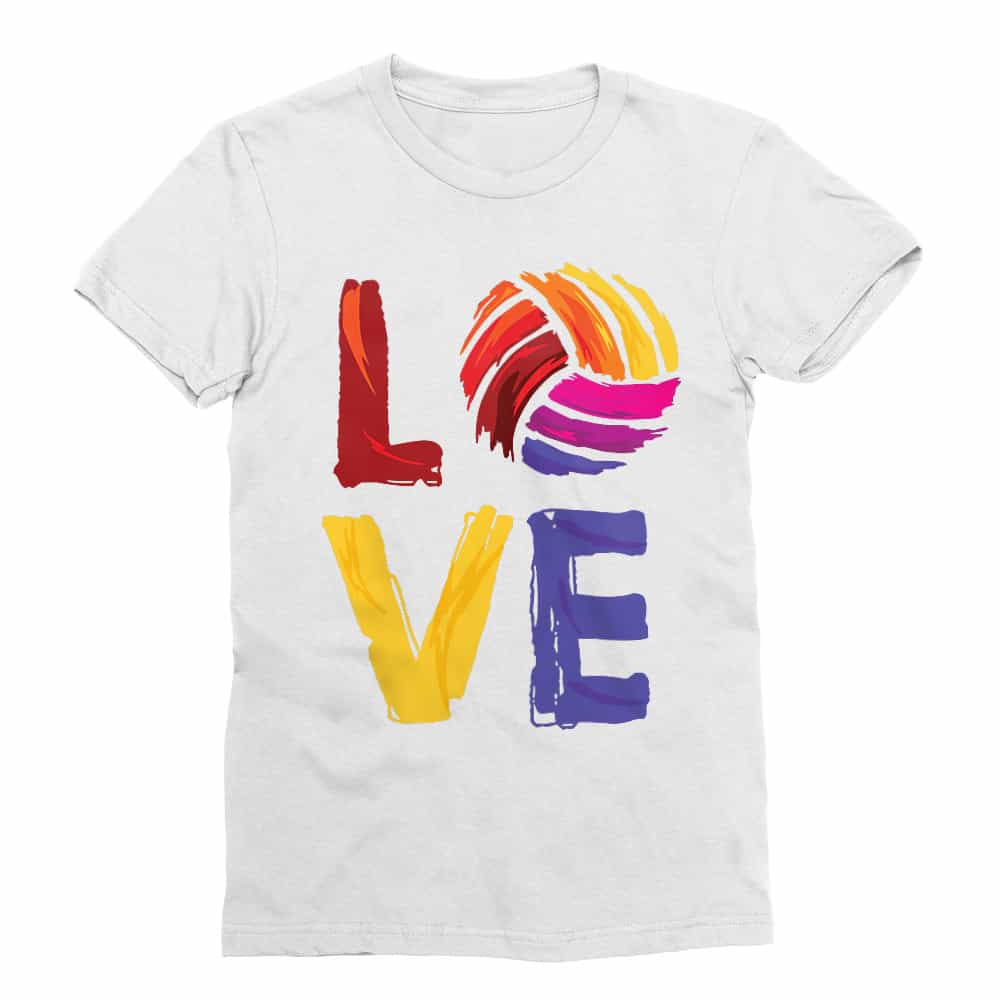 Love volleyball Férfi Testhezálló Póló