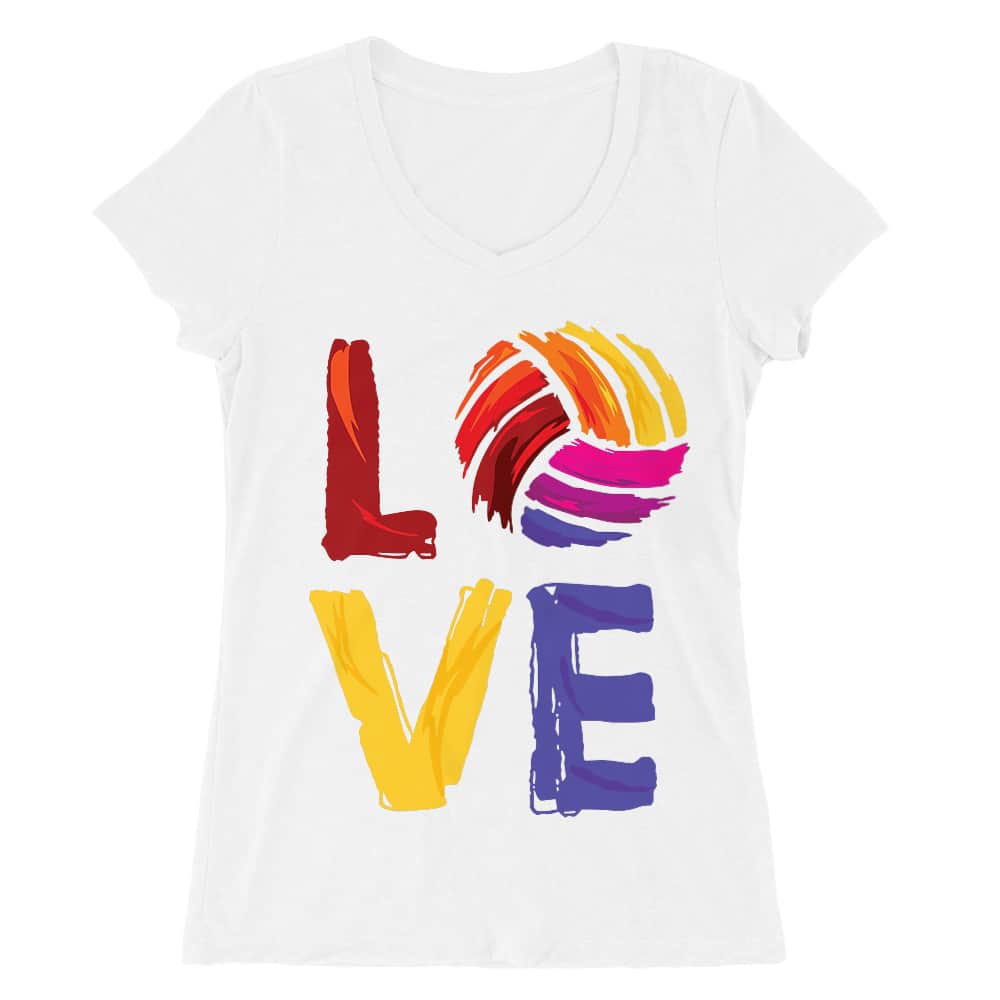 Love volleyball Női V-nyakú Póló