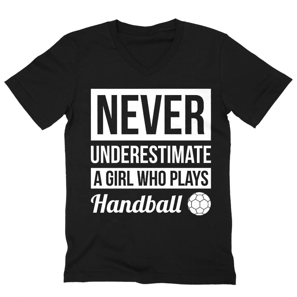 Handball Girl Férfi V-nyakú Póló