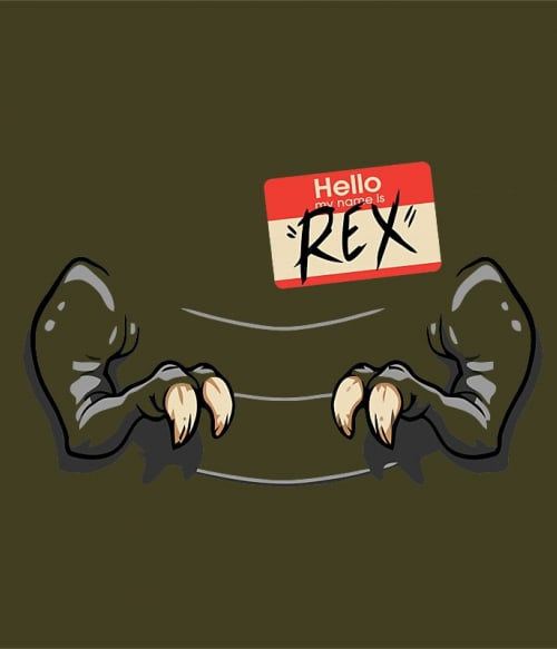 Hello my name is Rex Dinoszaurusz Pólók, Pulóverek, Bögrék - Dinoszaurusz