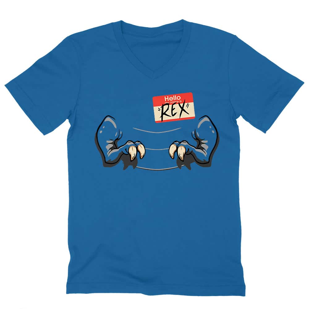 Hello my name is Rex Férfi V-nyakú Póló