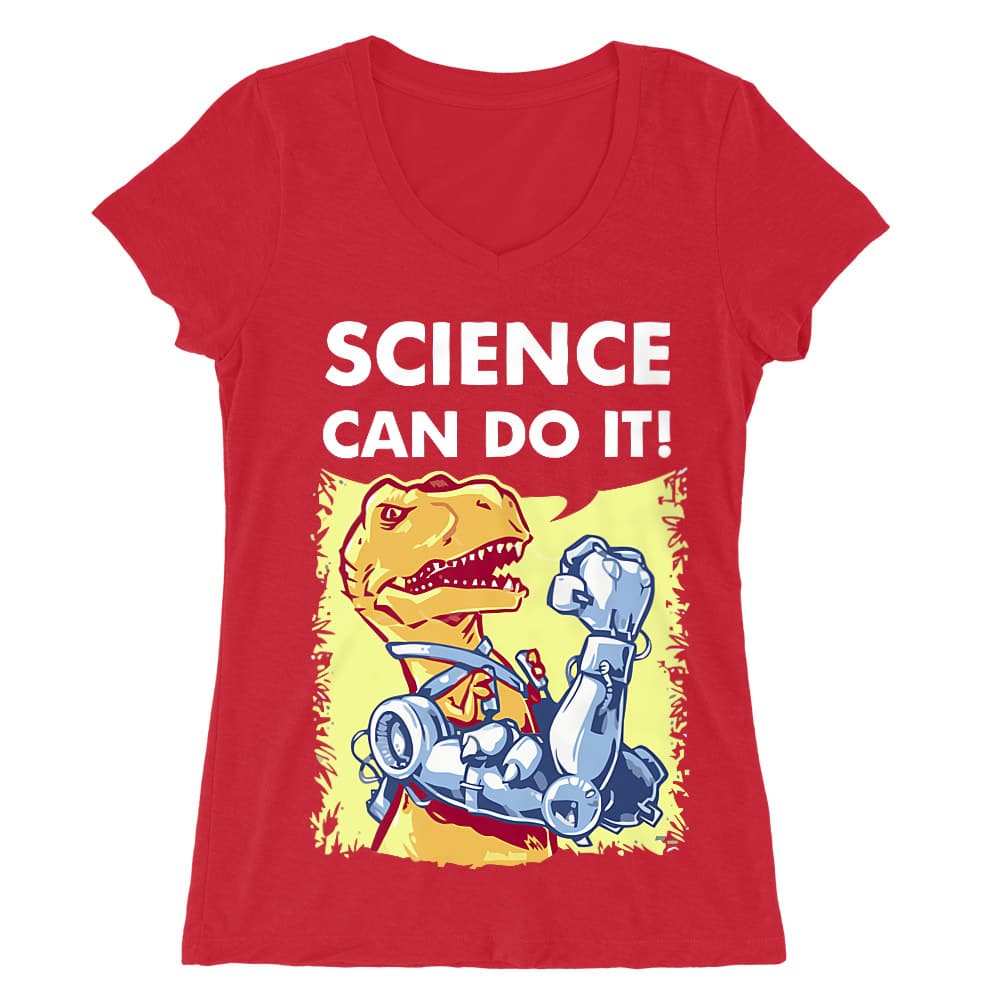 Science can do it Női V-nyakú Póló