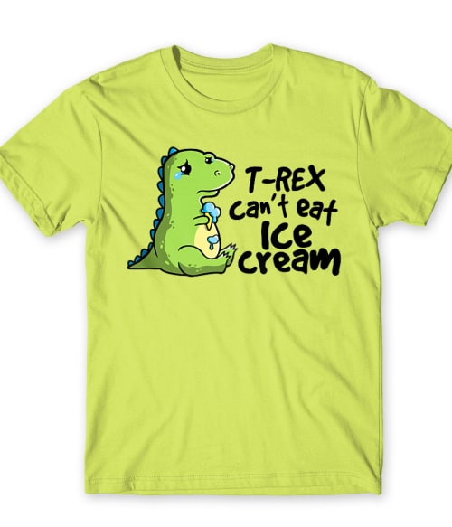 T-Rex can't eat ice cream Dinoszaurusz Póló - Dinoszaurusz