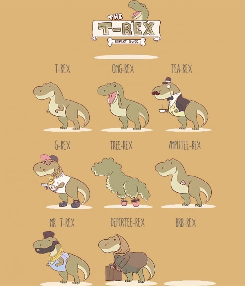 The T-Rex Expert Guide Dinoszaurusz Pólók, Pulóverek, Bögrék - Dinoszaurusz