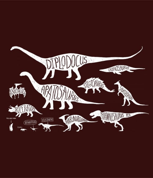 You Are Here Dinoszaurusz Pólók, Pulóverek, Bögrék - Dinoszaurusz