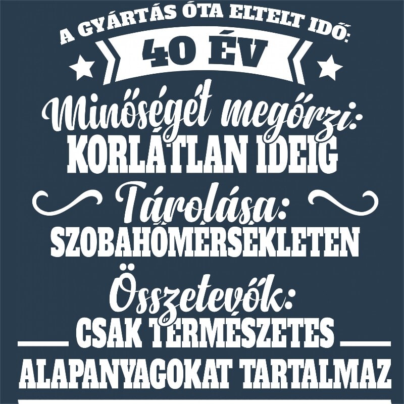 Eltelt idő 40 év