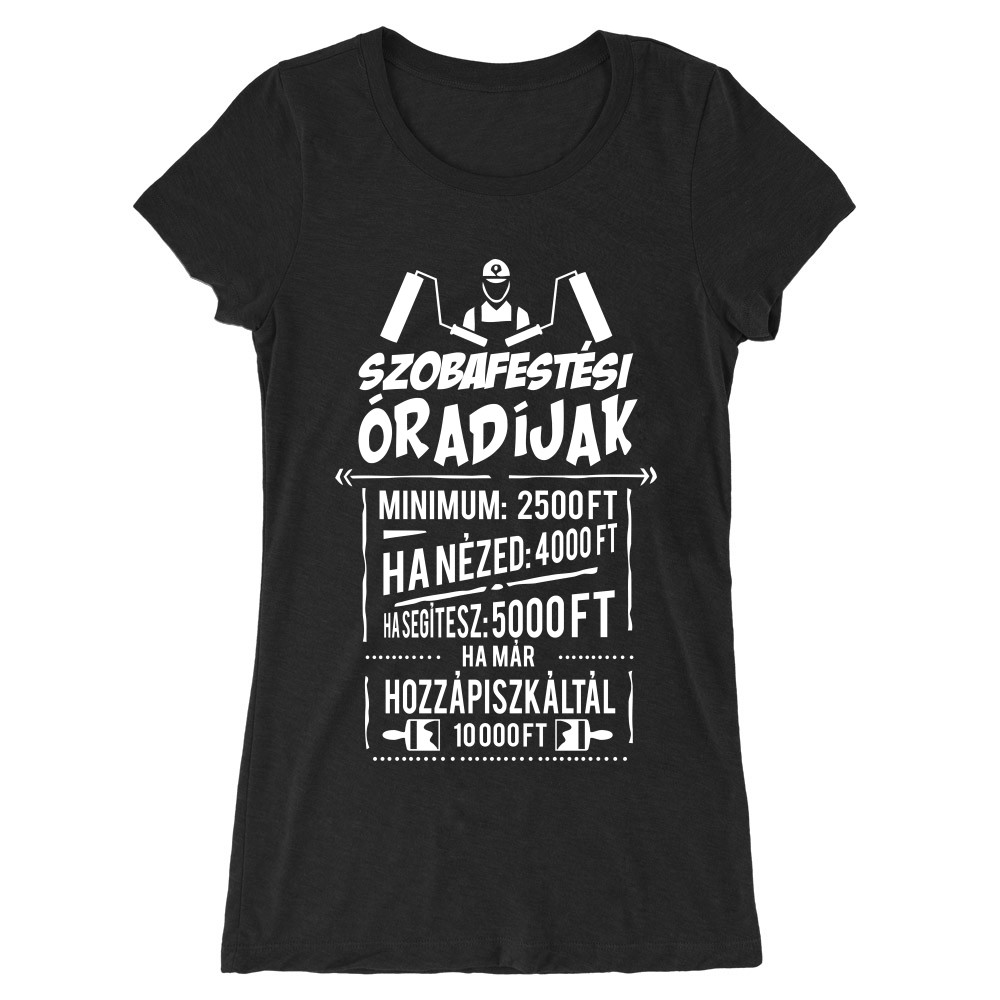Szobafestési Óradíjak Női Hosszított Póló