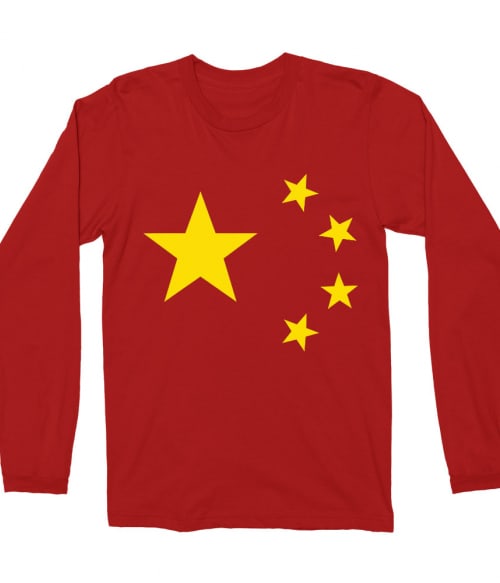 China flag stars Póló - Ha China rajongó ezeket a pólókat tuti imádni fogod!