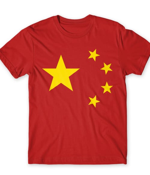 China flag stars Kína Férfi Póló - Kultúra