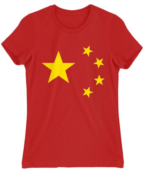 China flag stars Póló - Ha China rajongó ezeket a pólókat tuti imádni fogod!