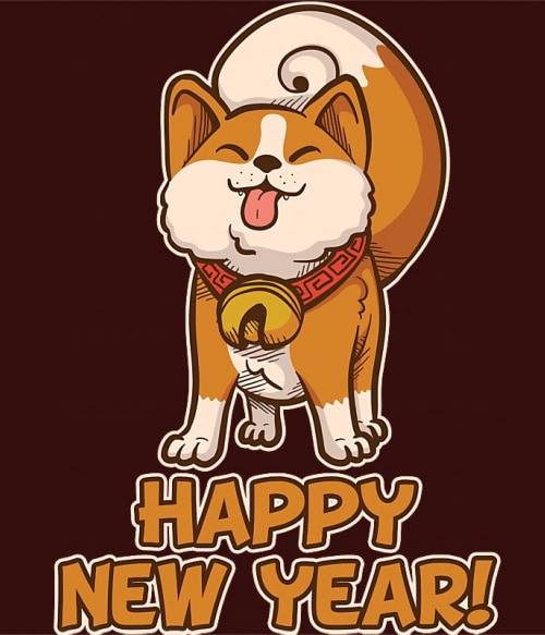 Happy new year dog Kína Pólók, Pulóverek, Bögrék - Kultúra