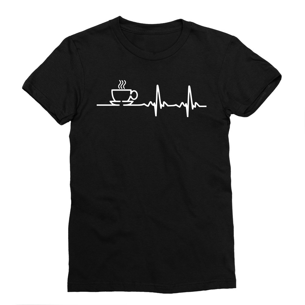 Coffee heartbeat Férfi Testhezálló Póló