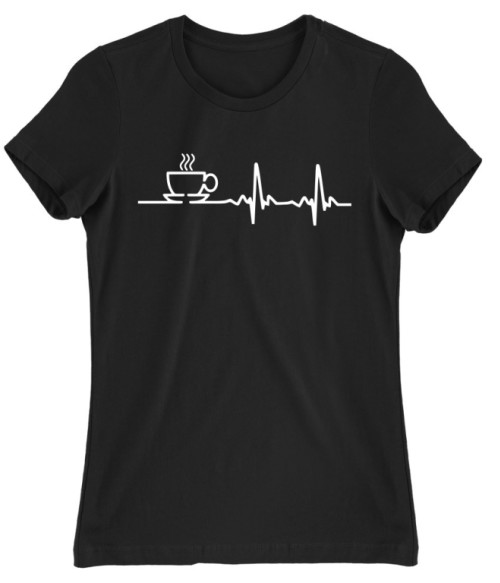 Coffee heartbeat Hobbi-Érdeklődés Női Póló - Kávés