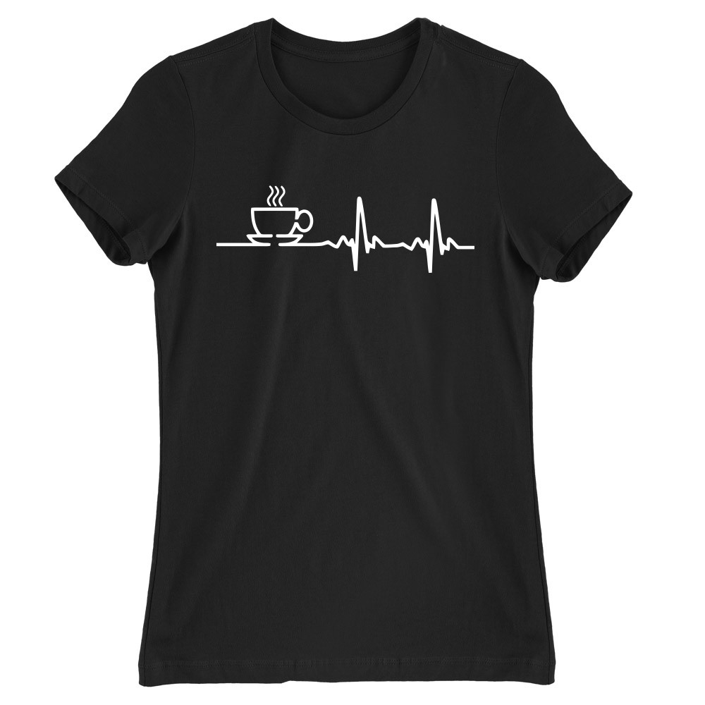 Coffee heartbeat Női Póló