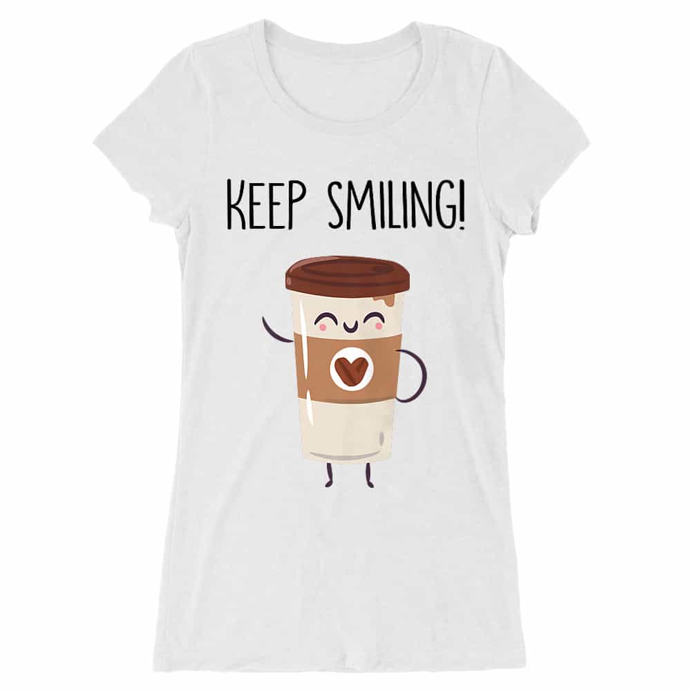 Keep smiling coffee Női Hosszított Póló