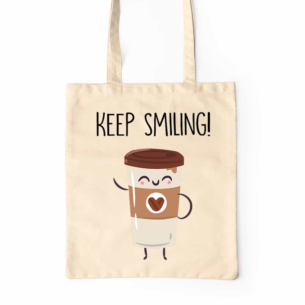 Keep smiling coffee Prémium Vászontáska