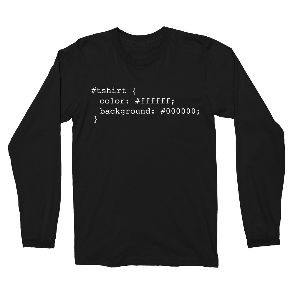Black t-shirt code Férfi Hosszúujjú Póló