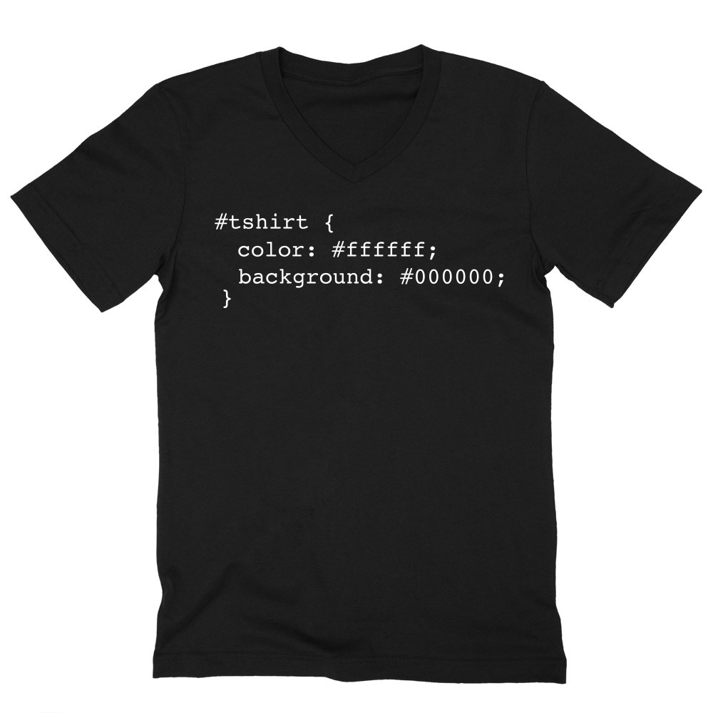 Black t-shirt code Férfi V-nyakú Póló