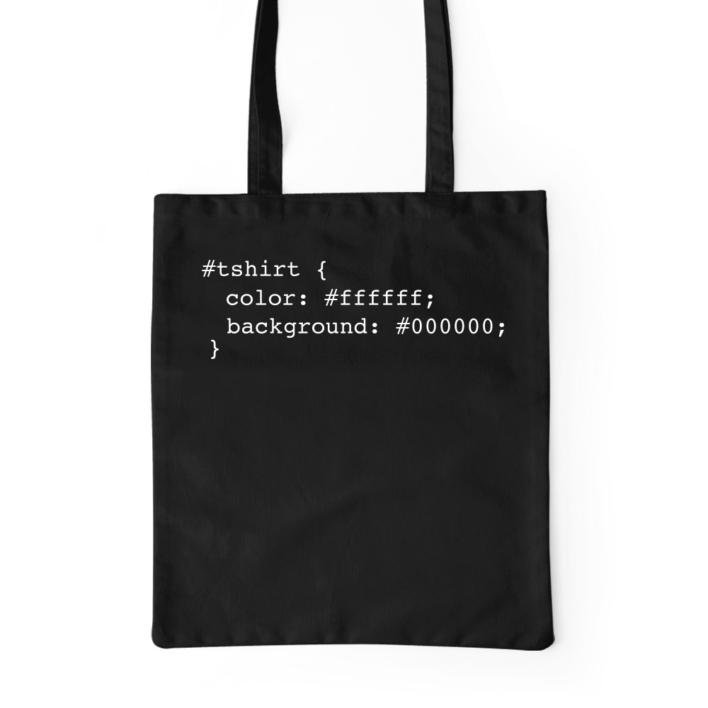 Black t-shirt code Prémium Vászontáska