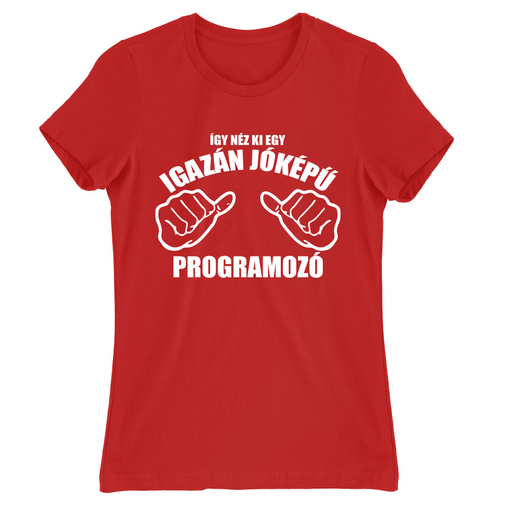 Jóképű programozó Női Póló