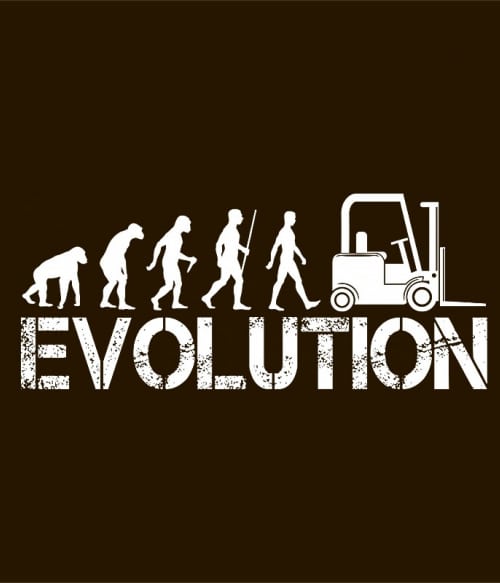 Forklift evolution Sofőr Pólók, Pulóverek, Bögrék - Targoncás