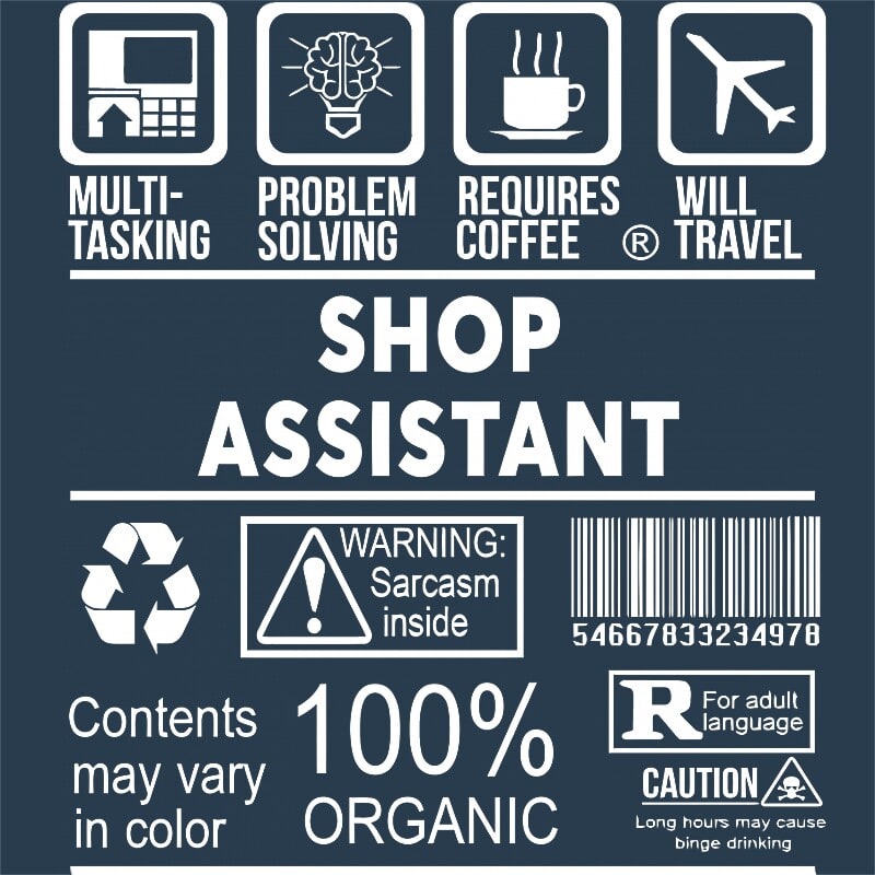 Shop assistant infographic