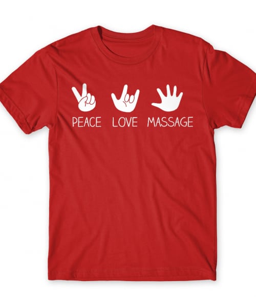Peace love massage Masszőr Férfi Póló - Szépségápolás